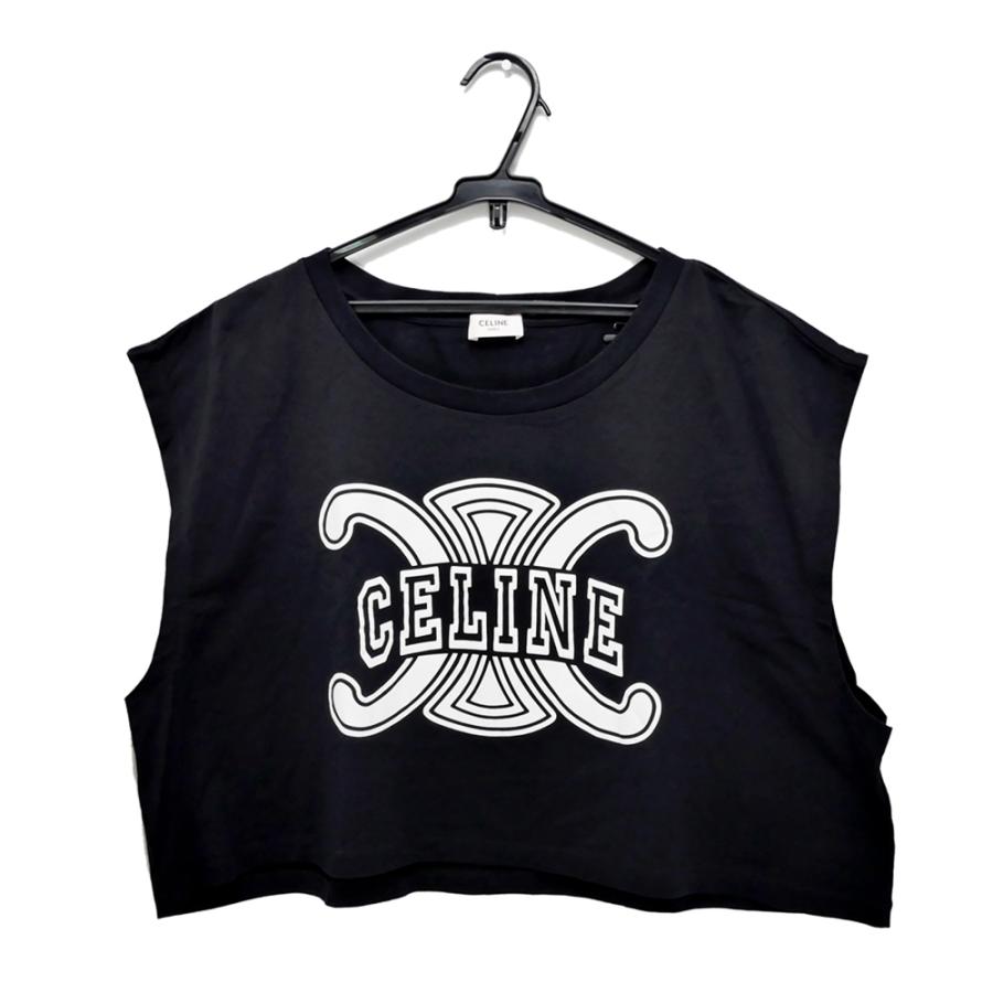 セリーヌ CELINE ノースリーブ タンクトップ ブラック
