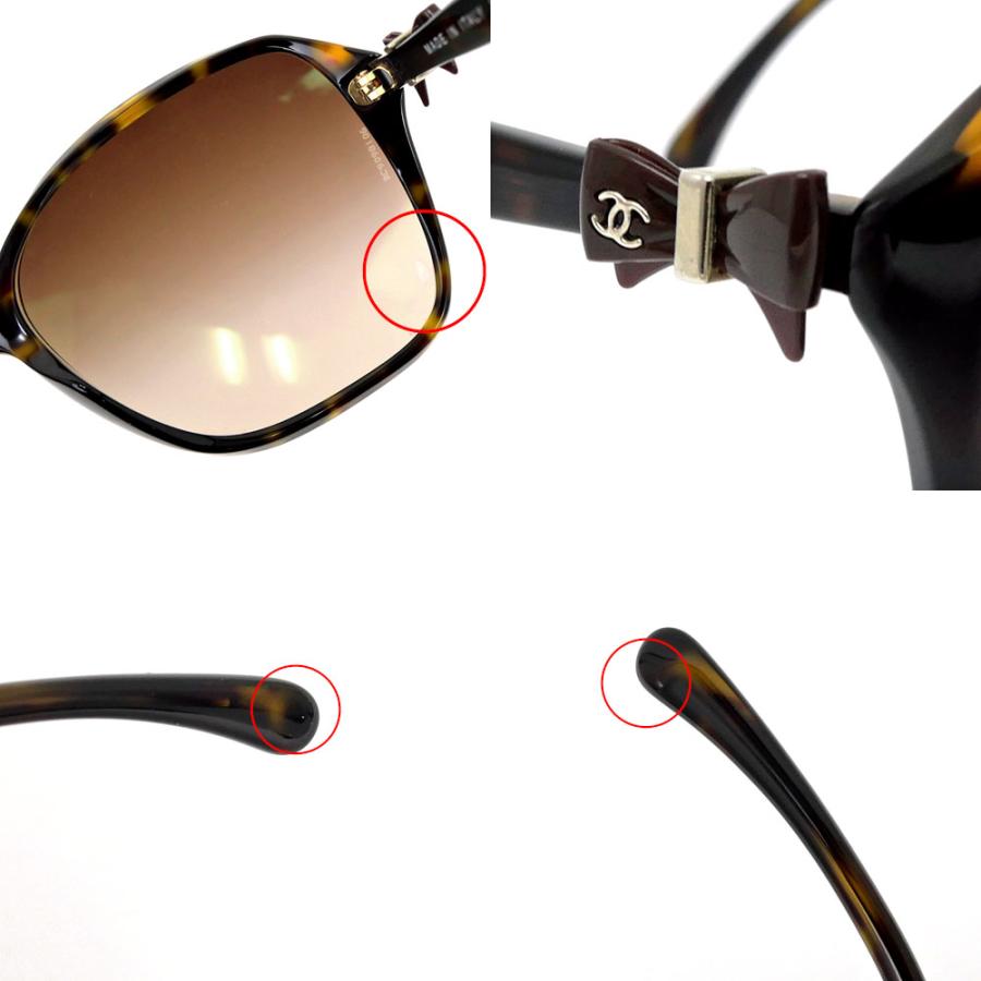【美品】CHANEL リボンモチーフ サングラス 名東】シャネル サングラス リボンモチーフ 5205A ブラウン系
