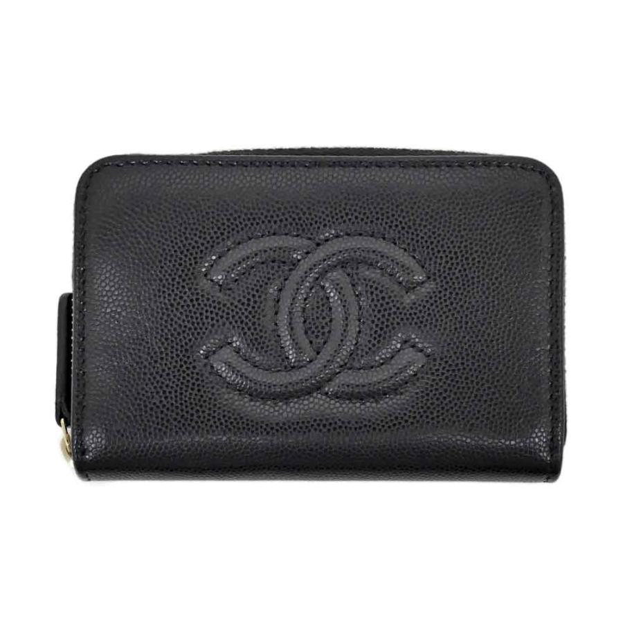 シャネル パース ジップ シルバー金具 美品 本体のみ シャネル ジップ コインパース AP4658 ラウンドファスナー グレイド