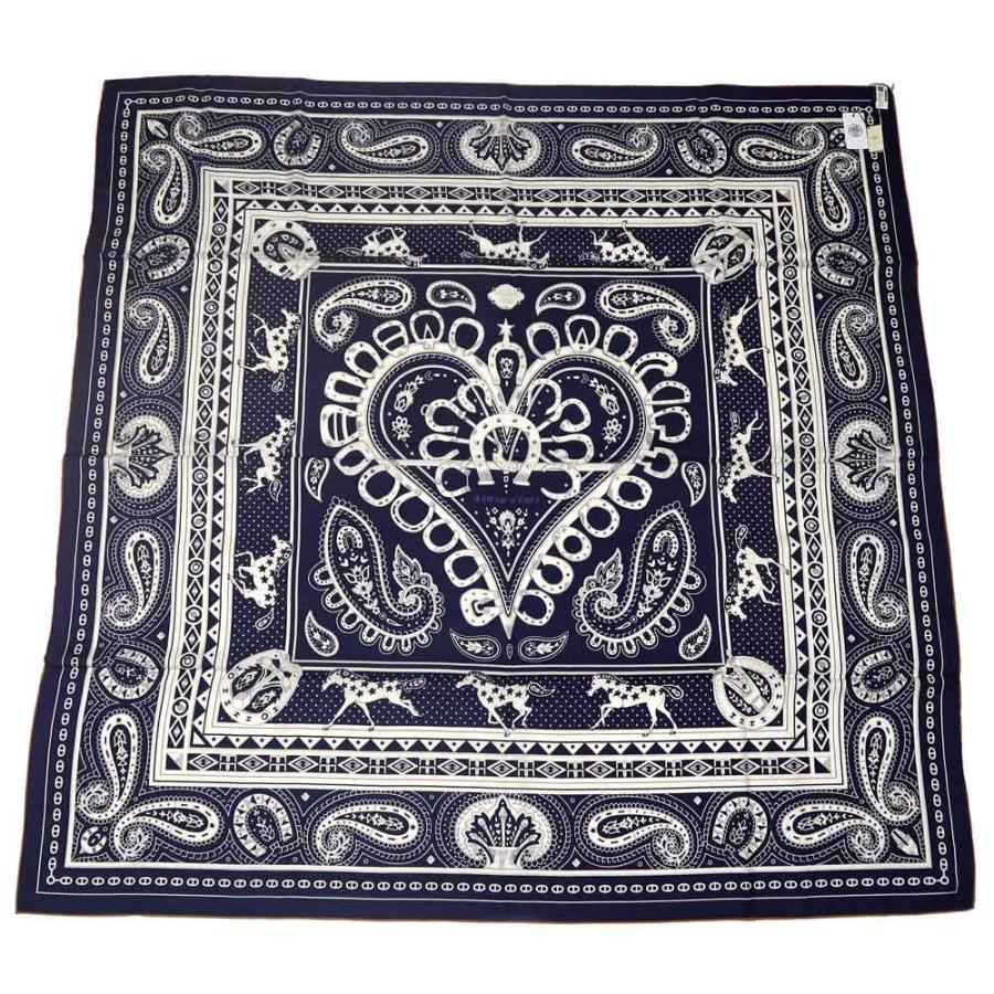 HERMES☆激レア☆カシミアシルクストール バンダナ☆ネイビー HERMES☆激レア☆カシミアシルクストール バンダナ☆ネイビー