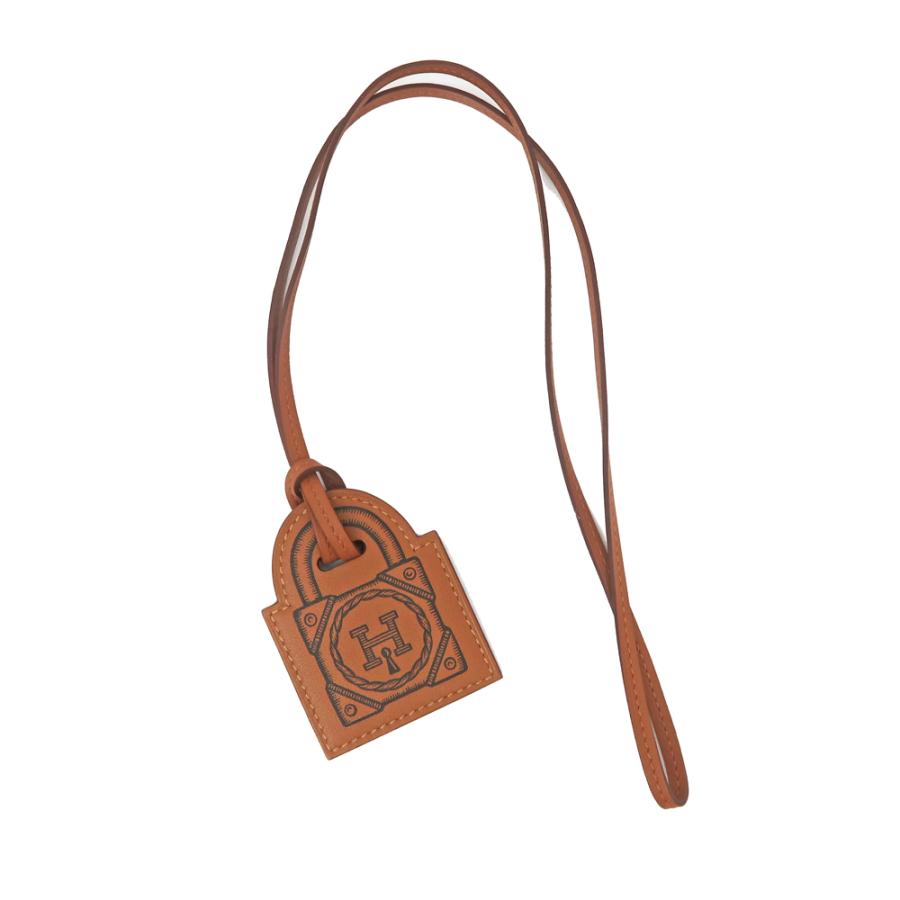 名東】エルメス ネックレス Hキュリオジテ カデナ Z刻 レザー