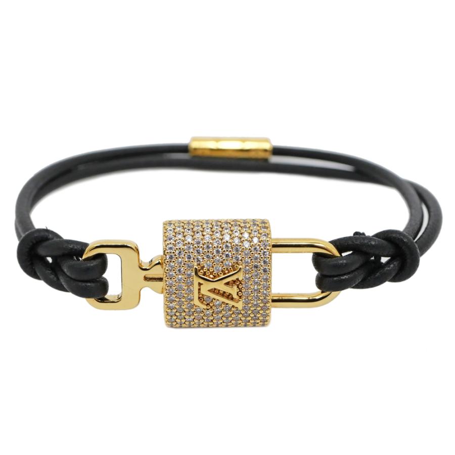 名東】ルイヴィトン ブレスレット LV パドロック M8217F ゴールド