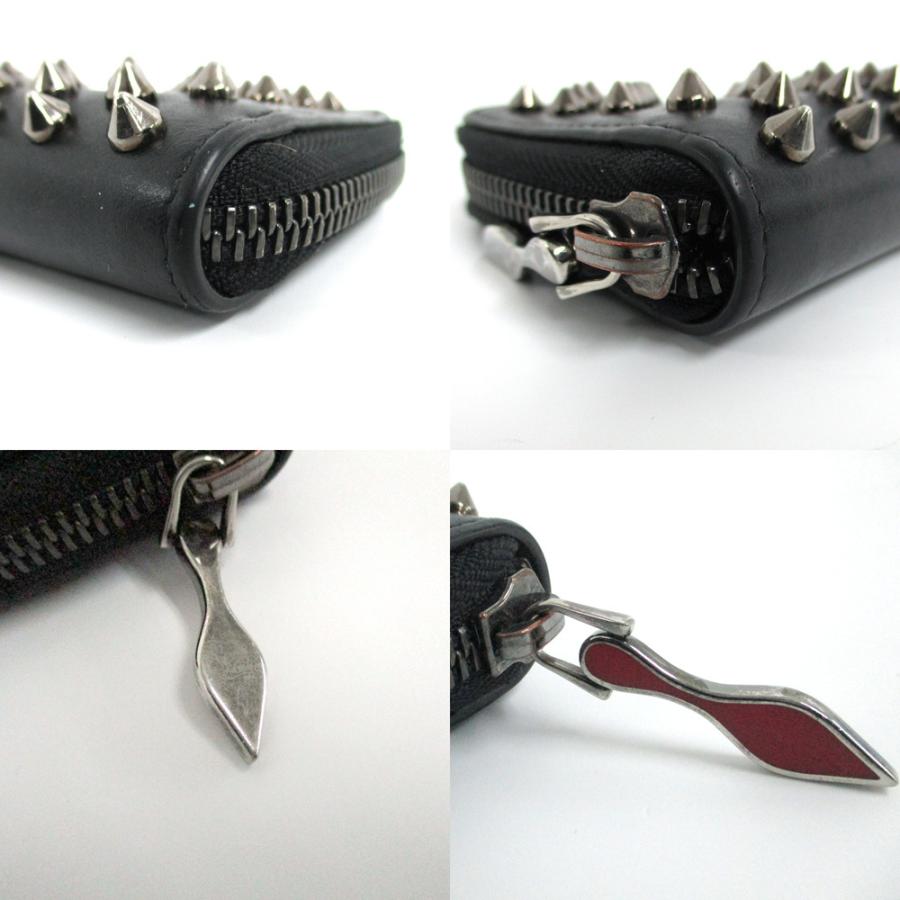 驚きの値段 名古屋 クリスチャンルブタン パネトーネ コインケース スタッズ ブラック レザー レディース メンズ 財布 激安特価 Kpiss Fm