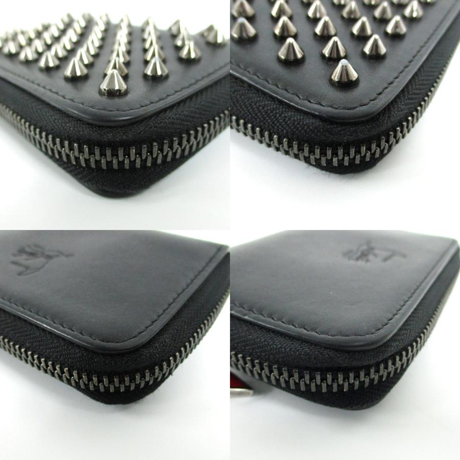 驚きの値段 名古屋 クリスチャンルブタン パネトーネ コインケース スタッズ ブラック レザー レディース メンズ 財布 激安特価 Kpiss Fm