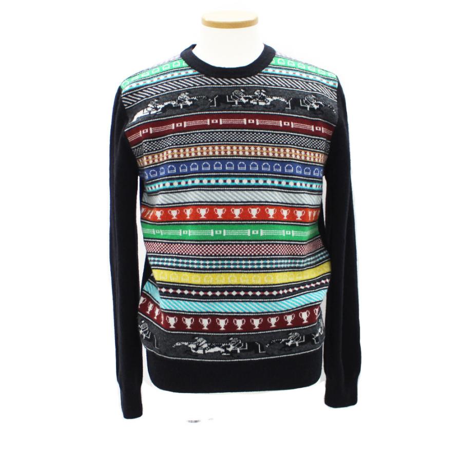 日本未入荷 入手困難 名古屋 エルメス 長袖ニット セーター マルチカラー ブラック ボーダー M ウール カシミヤ ジョッキー アパレル 服 プレゼント対象商品 Mantraahc Com