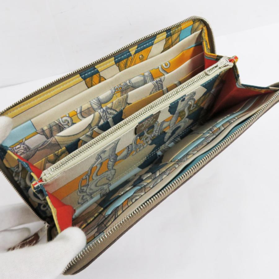 ❤未使用品❤アザップロング シルクイン エトゥープ エルメス Z刻印 長財布 エルメス アザップ シルクイン ロング エトゥープ/ カシス