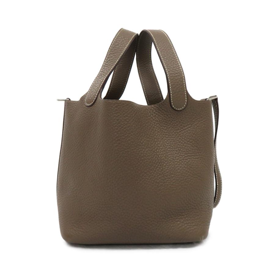 名古屋】エルメス ピコタンPM エトゥープ トリヨンクレマンス シルバー  