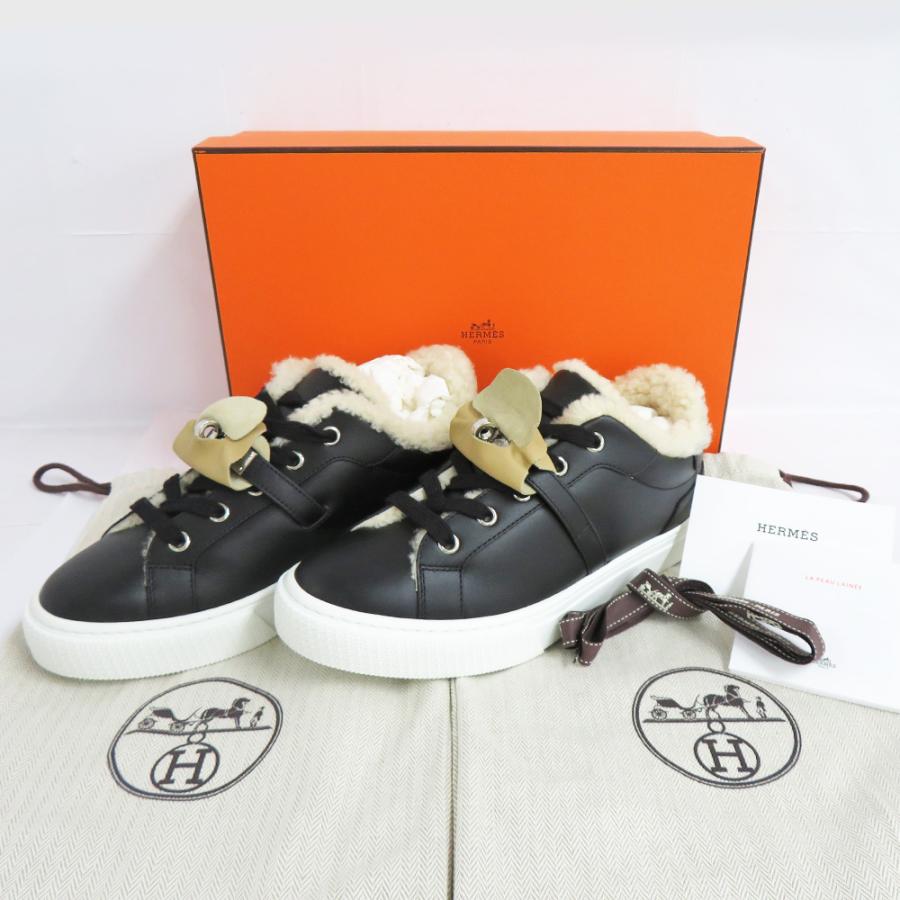 【美品】HERMES スニーカー　デイ　ケリーバックル　ブラック　36.5 HERMES - エルメス HERMES デイ ケリーバックル シューズ 靴 紐
