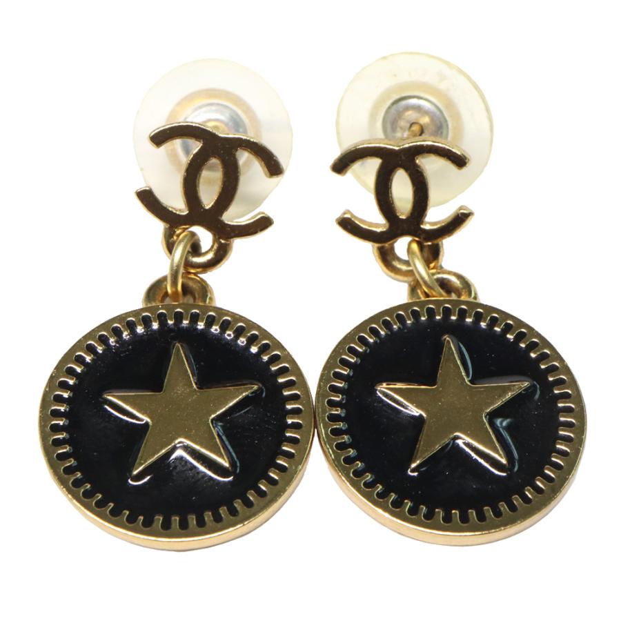 シャネル ピアス ココマーク ゴールド×ブラック スタッド レディース シャネル ピアス ココマーク ゴールド×ブラック スタッド レディース