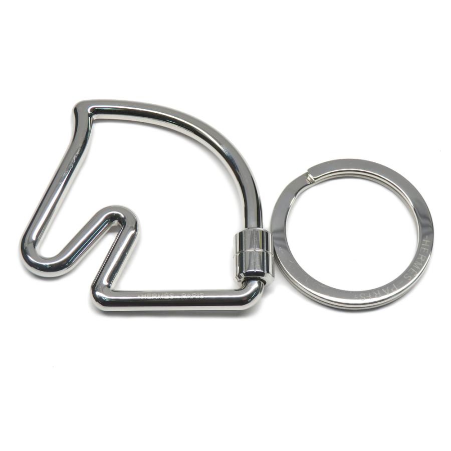 名古屋】エルメス キーリング シュバル Cheval シルバー金具 チャーム