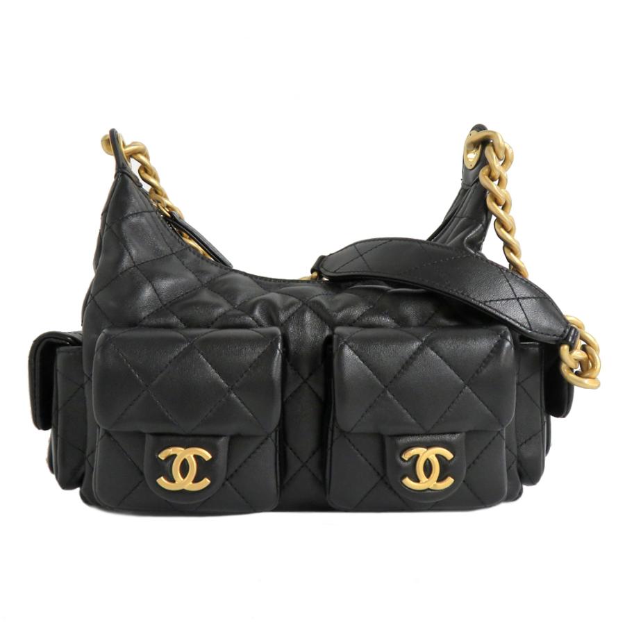 シャネル  AS5339 ラージ ホーボー シャイニーラムスキンショルダーバッグ レディース CHANEL - シャネル AS5339 ラージ ホーボー シャイニーラムスキン