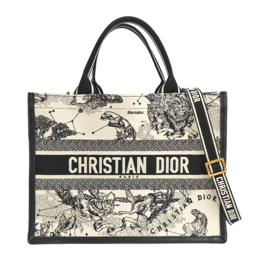 Dior トートバッグ ブラック/ホワイト Christian Dior ディオール トートバッグ ブラック/ホワイト