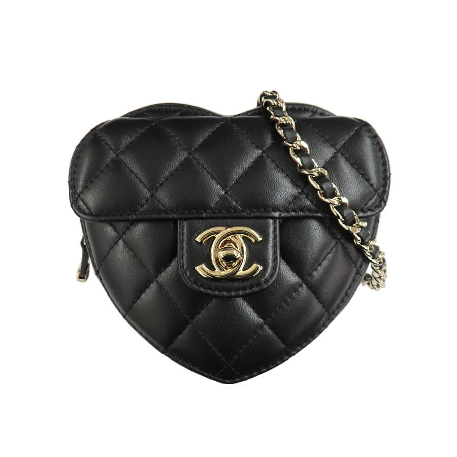 名古屋】シャネル ミニハートシェイプ AP2784 マトラッセ ラムスキン