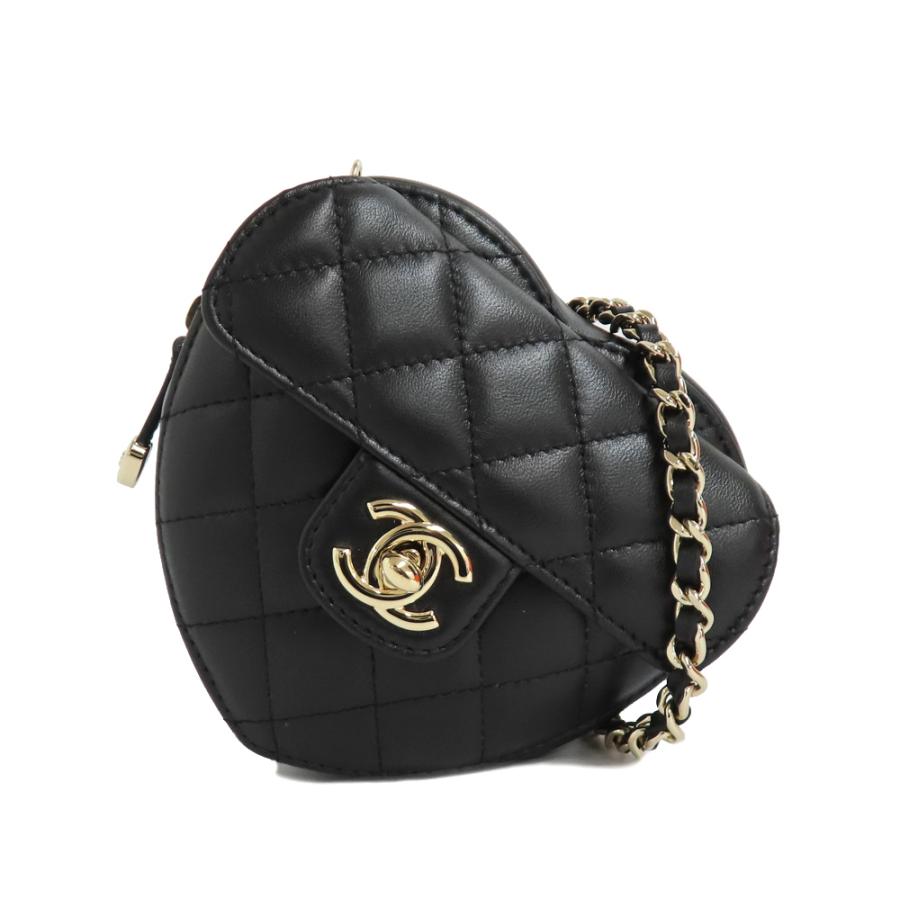 名古屋】シャネル ミニハートシェイプ AP2784 マトラッセ ラムスキン