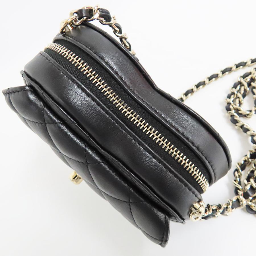 名古屋】シャネル ミニハートシェイプ AP2784 マトラッセ ラムスキン