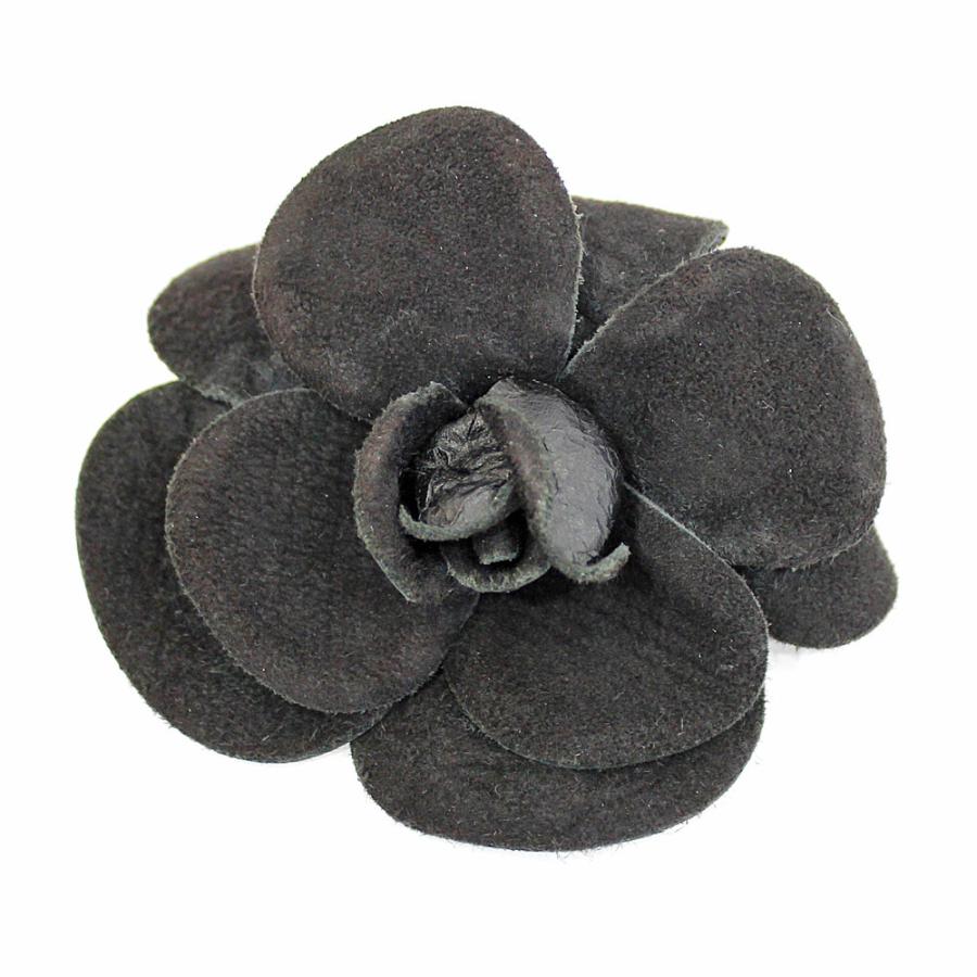 公式の 栄 シャネル コサージュ ブローチ カメリア ブラック 黒 花 フラワー アクセサリー 小物 レディース 最適な材料 Www Technet 21 Org