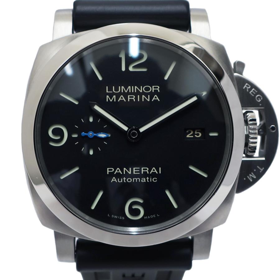『3年保証』 【栄】仕上済 パネライ ルミノール マリーナ 1950 44mm PAM01312 W番 メンズ ブラック SS ラバー 自動巻き 腕時計 男 腕時計