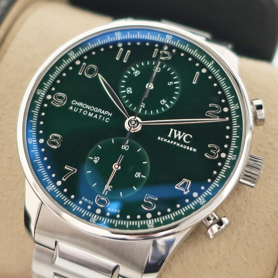 栄】未使用 IWC ポルトギーゼ クロノグラフ IW371615 グリーン