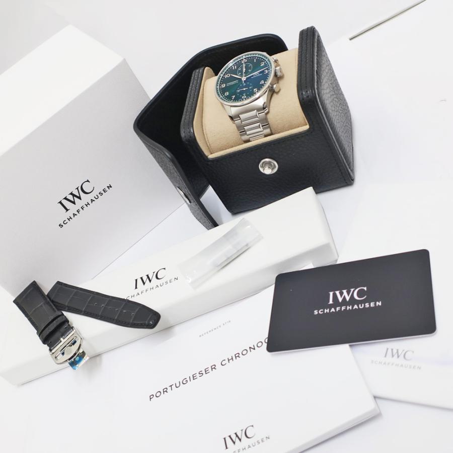 栄】未使用 IWC ポルトギーゼ クロノグラフ IW371615 グリーン メンズ  