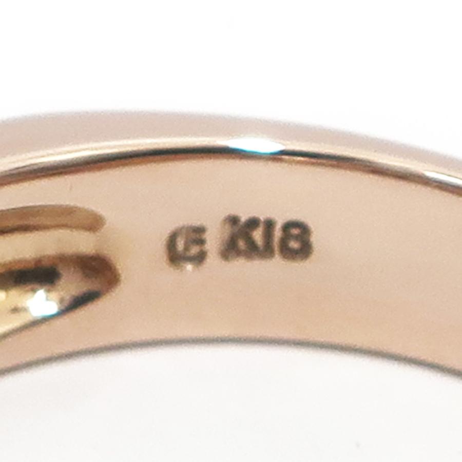 栄】K18PG ダイヤモンド デザイン リング 指輪 750PG 高級 ジュエリー