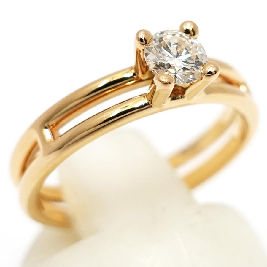 栄】エルメス K18PG アリアンヌ ダイヤモンド 0.25ct リング 栄】エルメス K18PG アリアンヌ ダイヤモンド 0.25ct リング