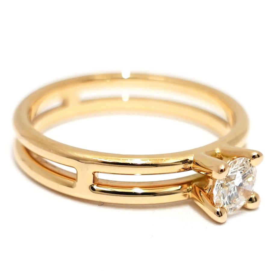 栄】エルメス K18PG アリアンヌ ダイヤモンド 0.25ct リング 栄】エルメス K18PG アリアンヌ ダイヤモンド 0.25ct リング