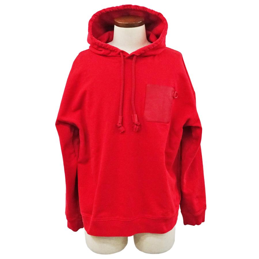 栄】ロエベ パーカー アナグラム H526Y25X30 サイズL レッド 綿100  