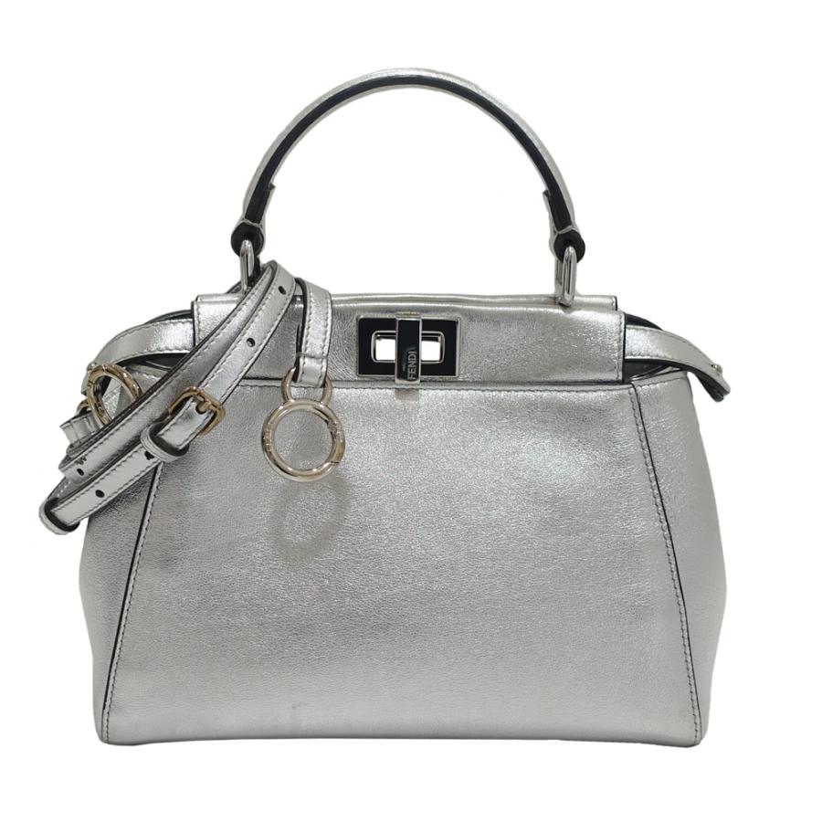 栄】フェンディ ピーカブー ミニ 8BN244 2WAYバッグ カーフレザー  