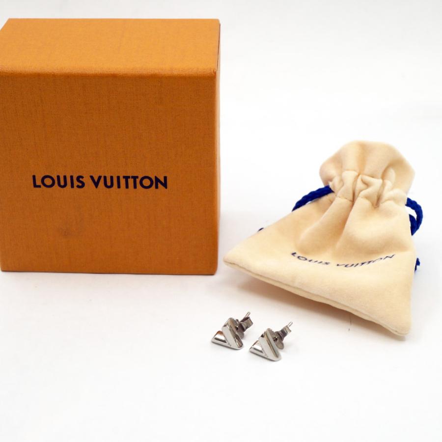 栄】ルイヴィトン M63208 エッセンシャルVピアス シルバー 約2.5