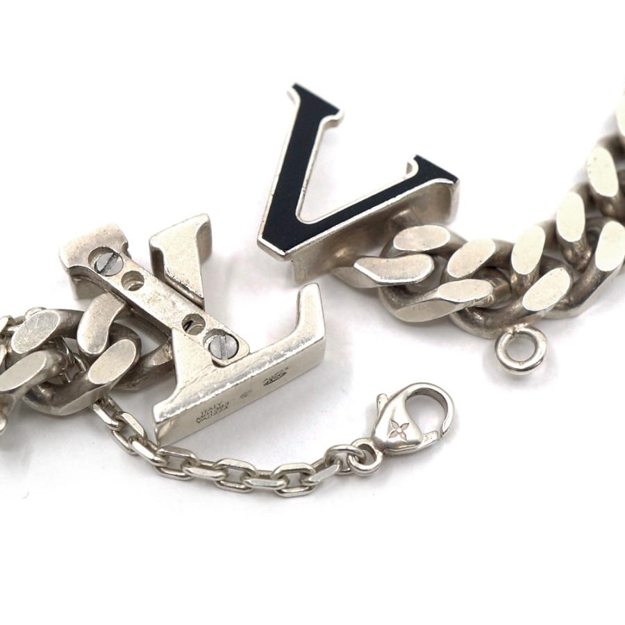 栄】ルイヴィトン M01383 LVスパイク チェーンネックレス