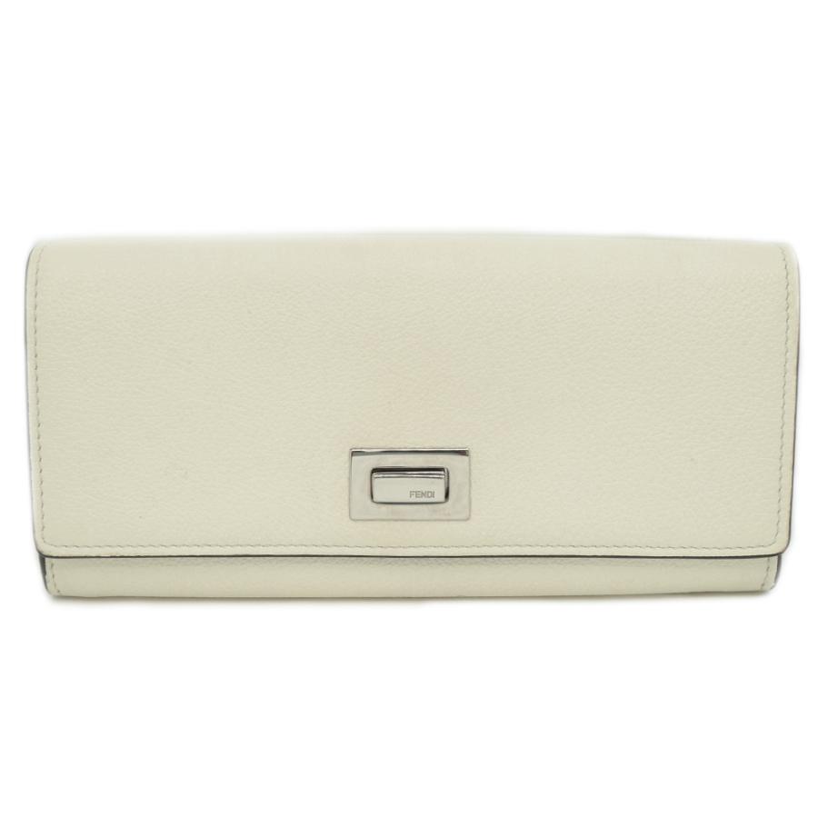FENDI 二つ折財布ピーカブーベージュ