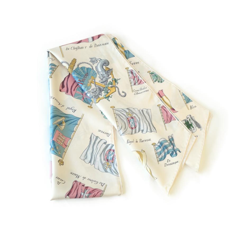 栄】エルメス 国旗 マキシツイリー マキシスカーフ スカーフ