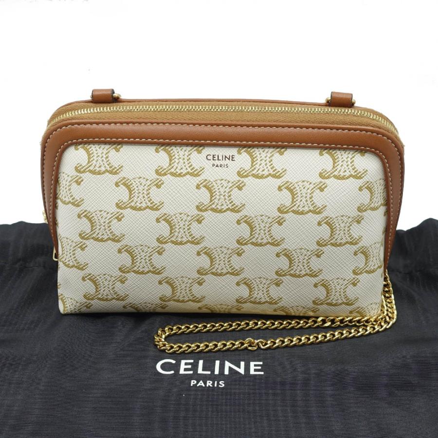栄】セリーヌ スモール コスメティックポーチ ショルダーバッグ