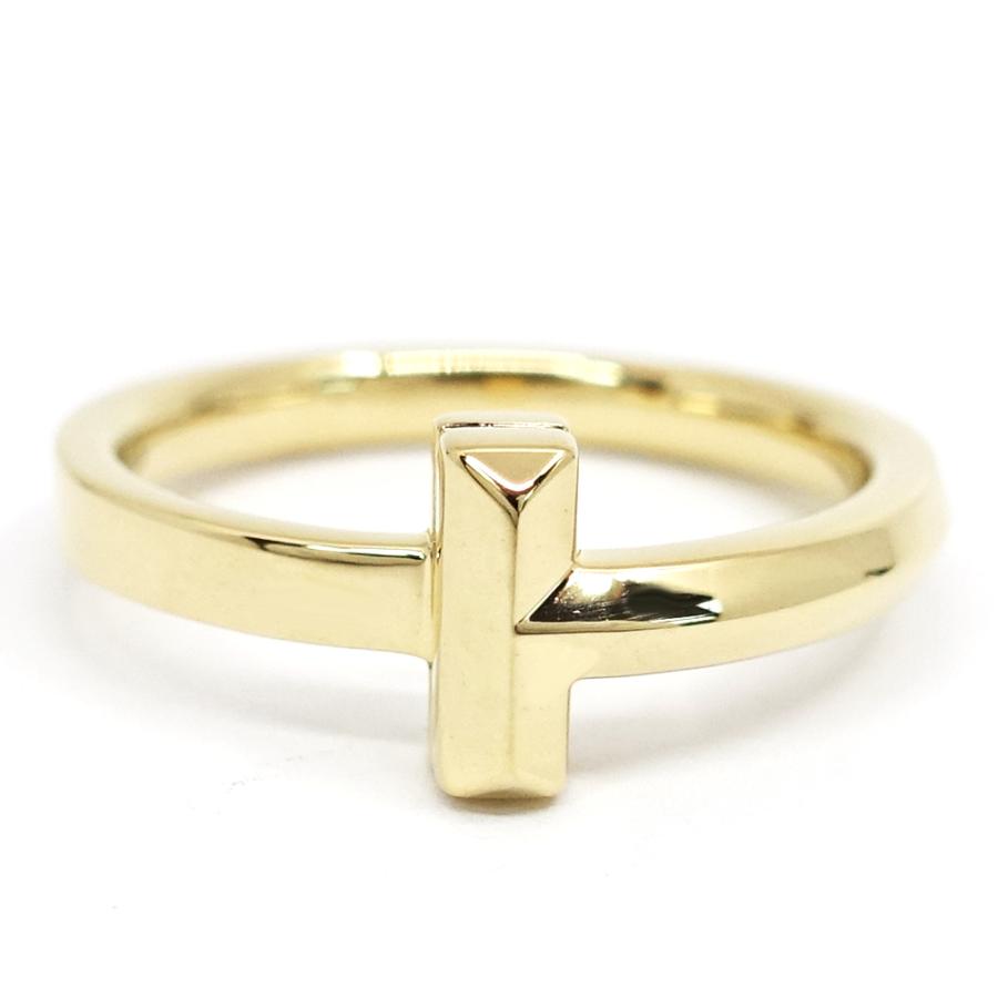 栄】ティファニー K18YG Tワン リング 指輪 750YG 地金 ジュエリー  