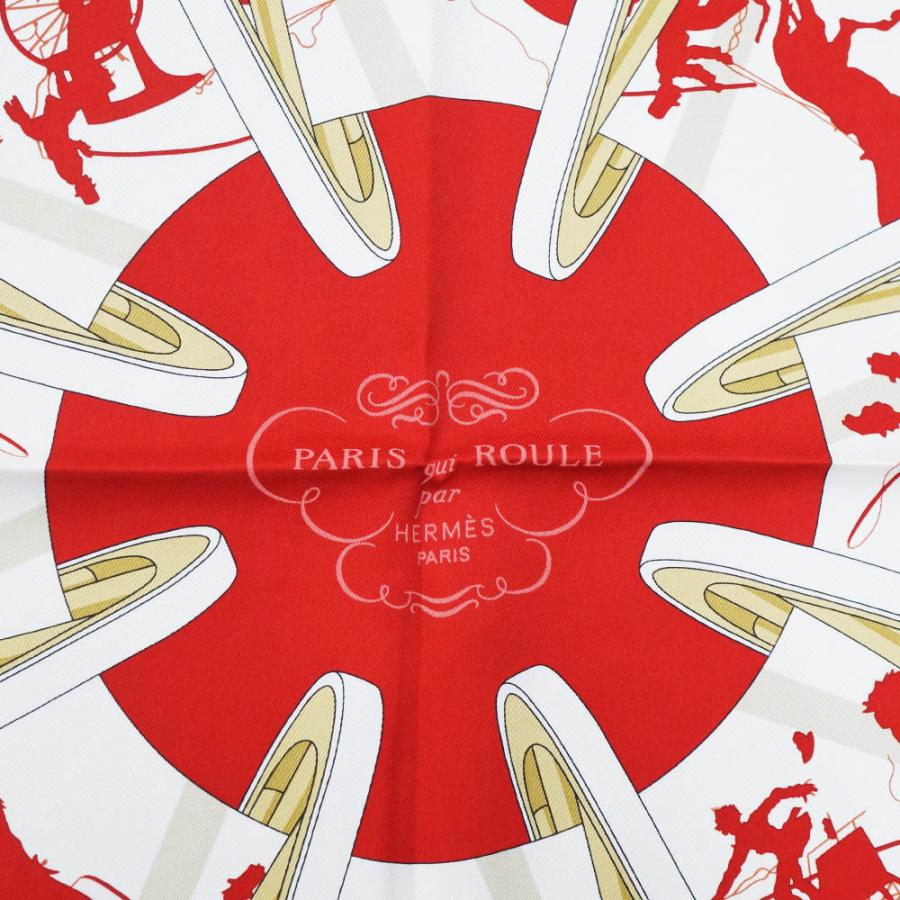 栄】エルメス H981167S 12 カレ70 車輪でめぐるパリ 大判 シルク