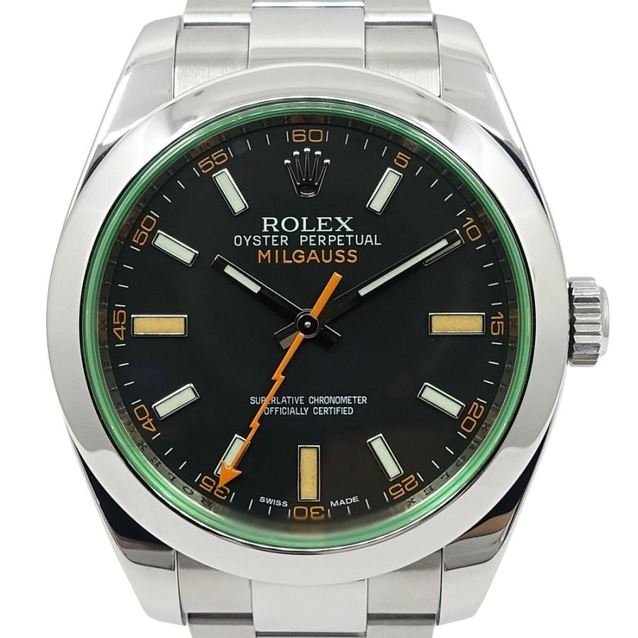 栄】ロレックス ROLEX 腕時計 ミルガウス 116400GV 黒文字盤 G番