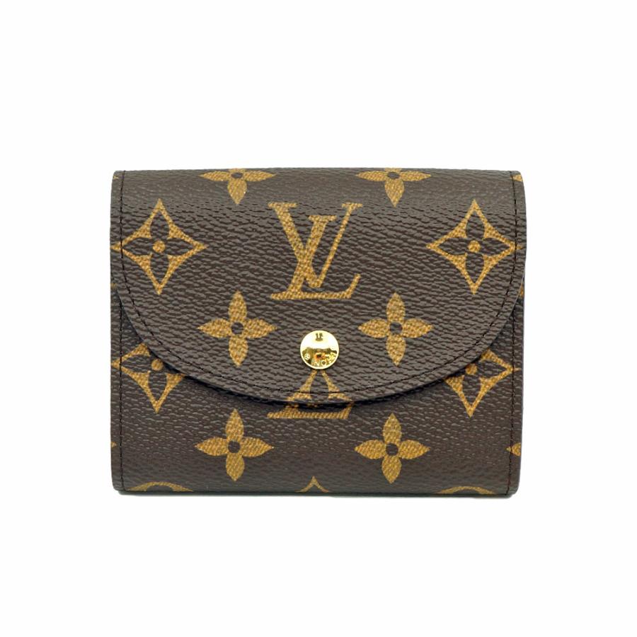 栄】ルイヴィトン M60253 モノグラム ポルトフォイユ エレーヌ 三  