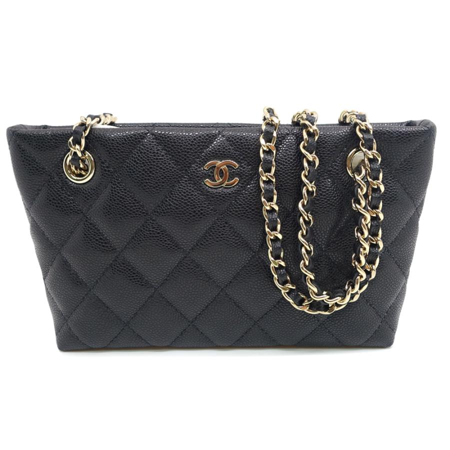 CHANEL シャネル マトラッセ クラシック チェーンクラッチ ショルダーバッグ ショルダーバッグ AP4423 レディース キャビアスキン ブラック/ゴールド金具 【中古】 栄】シャネル クラシックチェーンクラッチ マトラッセ ショルダー