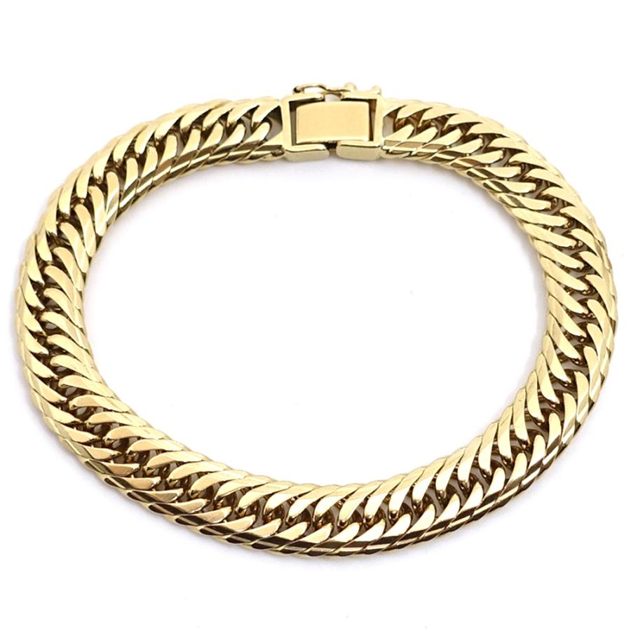 栄】ジュエリー 喜平 キヘイ 16面トリプル ブレスレット K18YG 18金