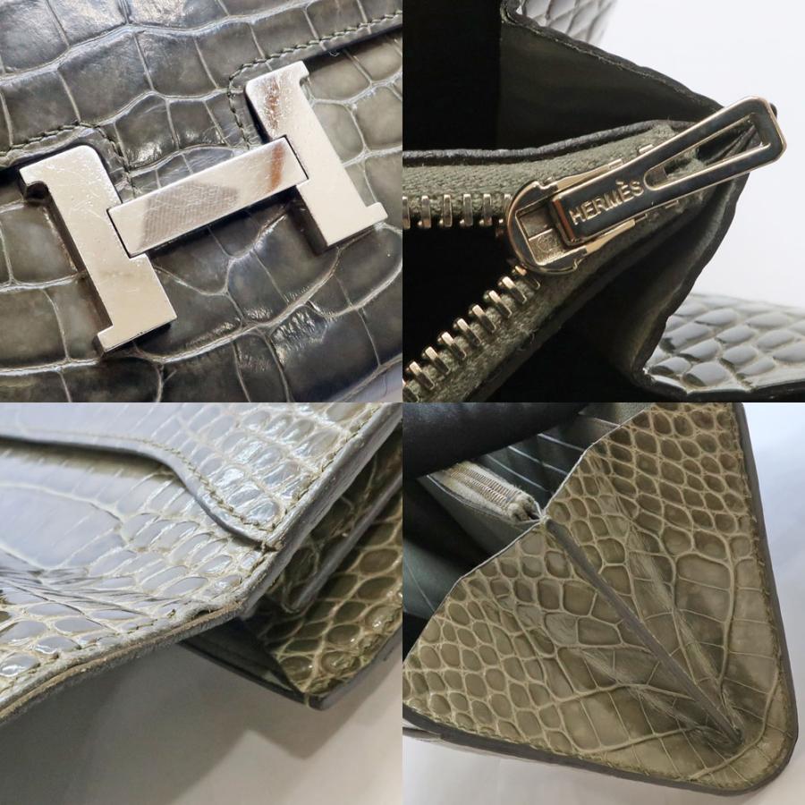 天白】HERMES エルメス 財布 コンスタンスロング グレー 天白】HERMES エルメス 財布 コンスタンスロング グレー