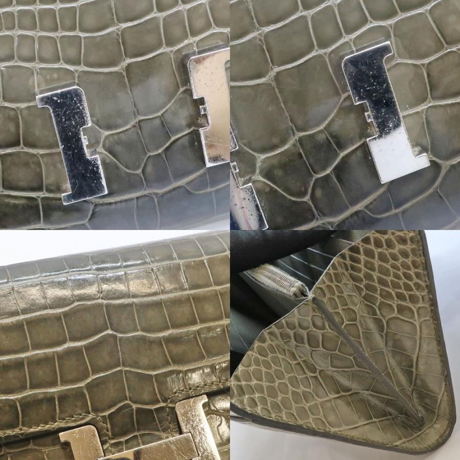 天白】HERMES エルメス 財布 コンスタンスロング グレー 天白】HERMES エルメス 財布 コンスタンスロング グレー