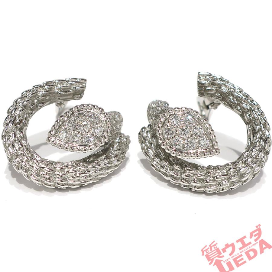 経典ブランド 天白 ブシュロン あの有名なcmでおなじみ 愛知県名古屋市の老舗質屋 質ウエダ K18 0 75ct イヤリング フープ セルパンボエム ダイヤ ホワイトーゴールド Wg レディースアクセサリー Ja Kitakyu Or Jp