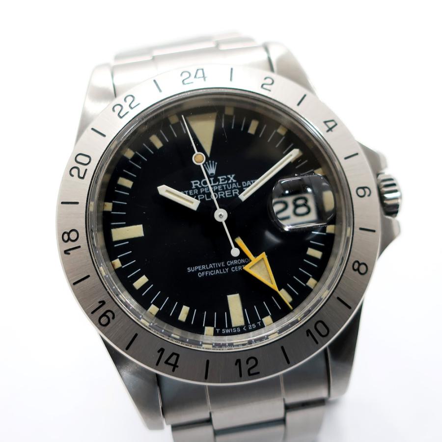 【天白】ロレックス エクスプローラー2 1655 ブラック 黒 トリチウム EX2 SS 自動巻き メンズ 腕時計｜ueda-shopping｜02