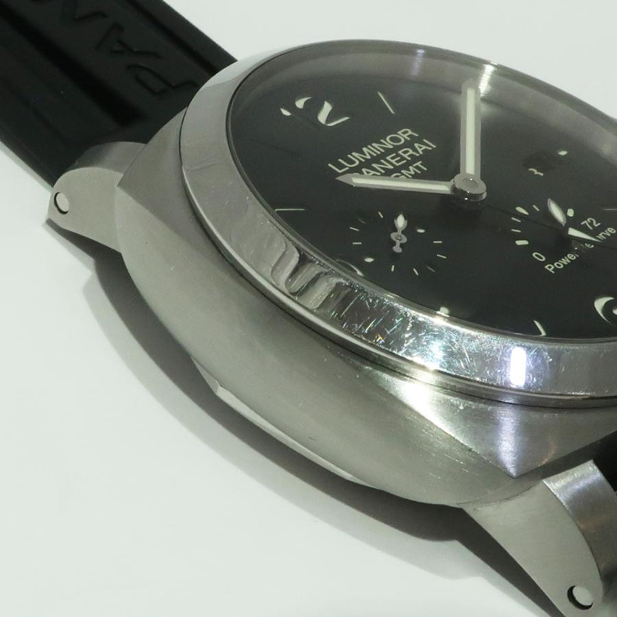 【天白】パネライ ルミノール 1950 3デイズ GMT PAM00321 腕時計 自動巻き ブラック SS 45mm 男｜ueda-shopping｜03