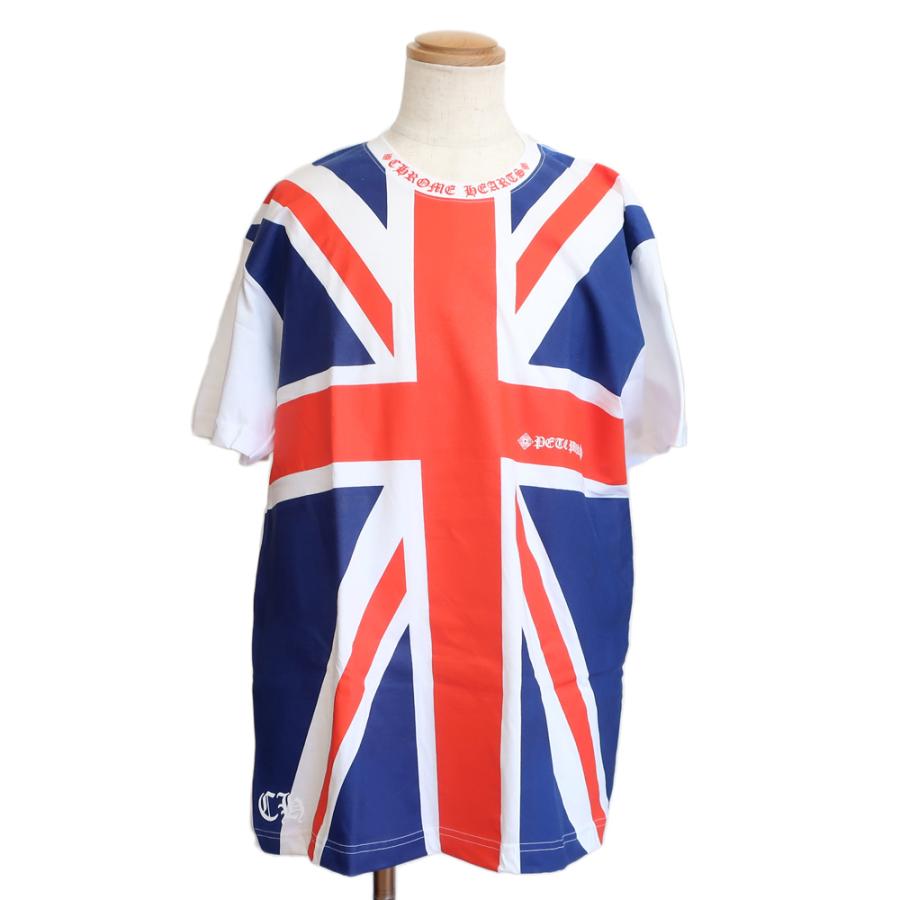CHROME HEARTS ユニオンジャック Tシャツ XL 天白】クロムハーツ Tシャツ ユニオンジャック XLサイズ ロゴ プリント