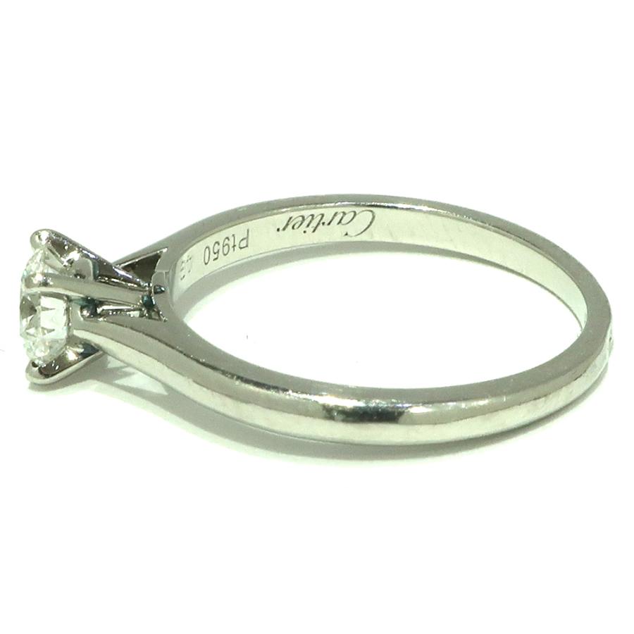 カルティエ Pt950 ソリテール ダイヤモンド リング 指輪 一粒 ジュエリー 天白】カルティエ ジュエリー リング ソリテール 一粒 ダイヤ