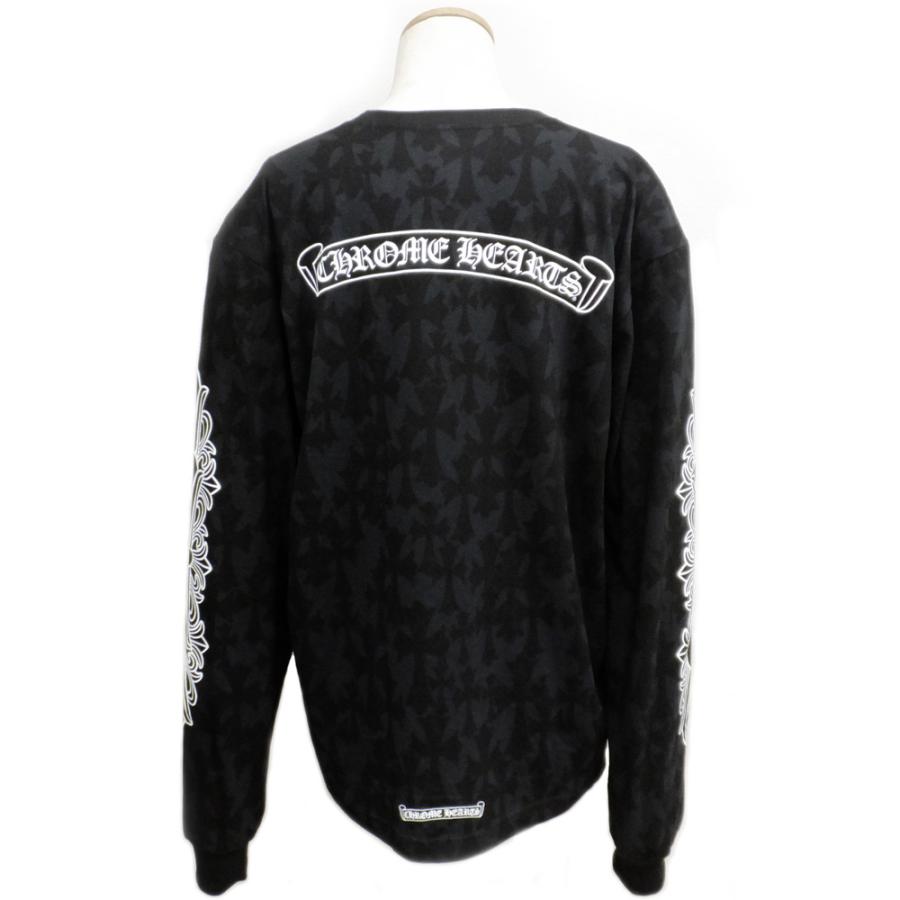 クロムハーツ ロンT XLサイズ ブラック 天白】クロムハーツ クロス総柄 ロングTシャツ XLサイズ ブラック ロゴ