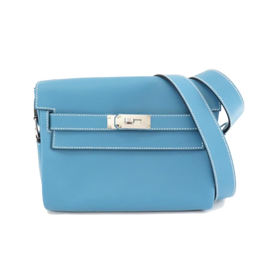 天白】エルメス ケリーメッセンジャー24 PM ニューブルージーン エヴァ  