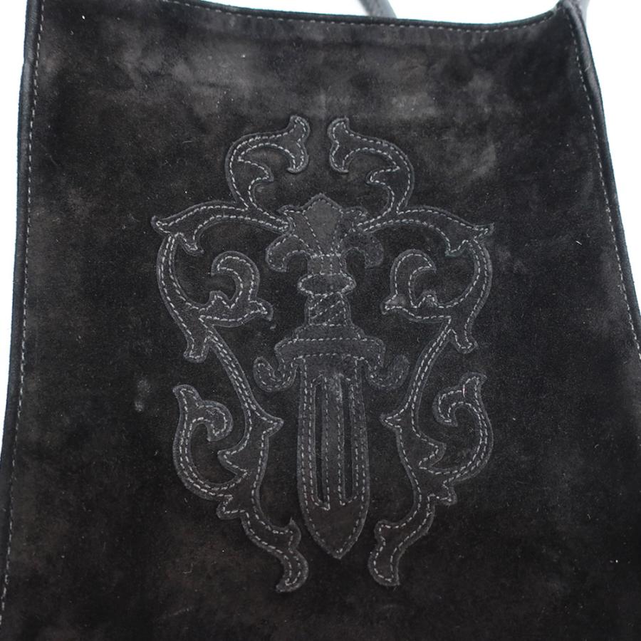 天白】クロムハーツ ショルダーバッグ ブラック ダガーモチーフ