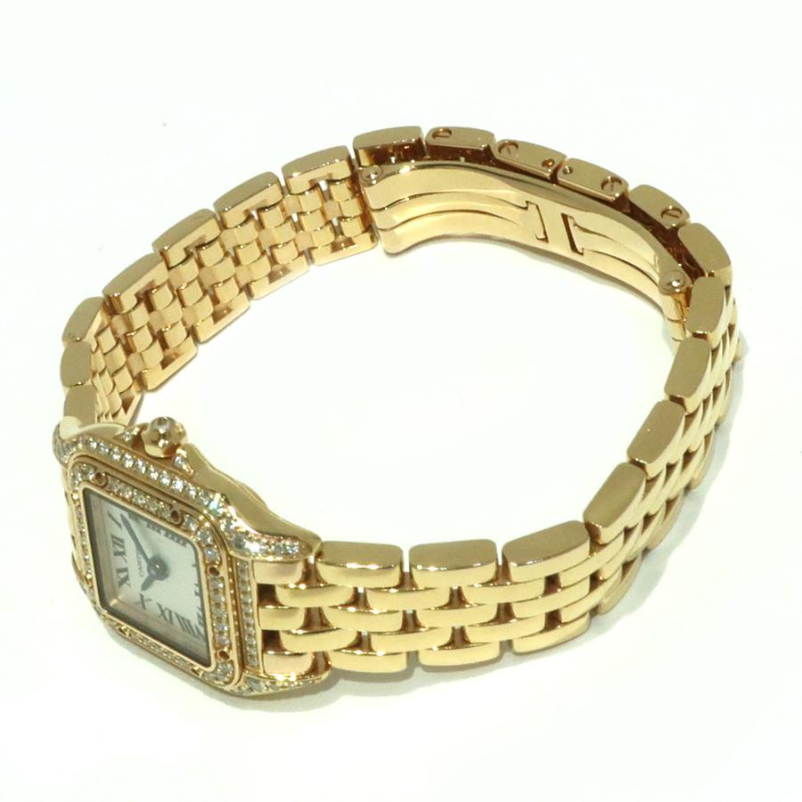 天白】CARTIER カルティエ 腕時計 パンテール ドゥ ミニ K18 PG 天白】CARTIER カルティエ 腕時計 パンテール ドゥ ミニ K18 PG